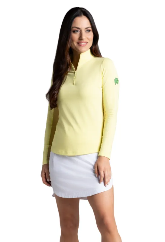 Lucky Charm Print Long Sleeve Mock Neck Top sold by IBKUL