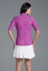 Diana Print Ruched Elbow Sleeve Top sold by IBKUL