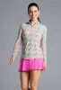 Game On Print Long Sleeve Mock Neck Top sold by IBKUL