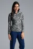 Cecilia Print Long Sleeve Mock Neck Top sold by IBKUL