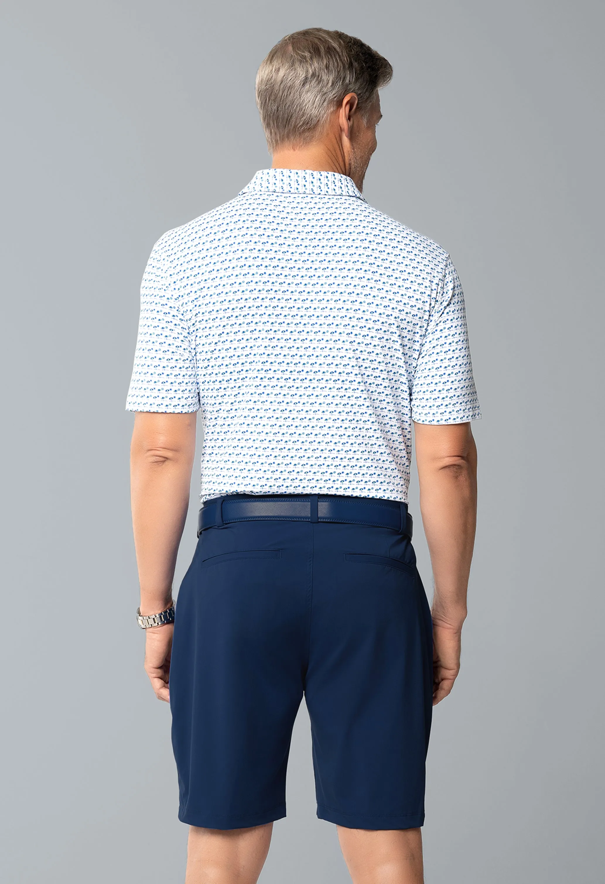 Beach Day Print Short Sleeve Polo – 94174 (Modern Fit) sold by IBKUL product image thumbnail 3