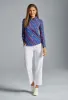 Patriotic Confetti Print Long Sleeve Mock Neck Top sold by IBKUL