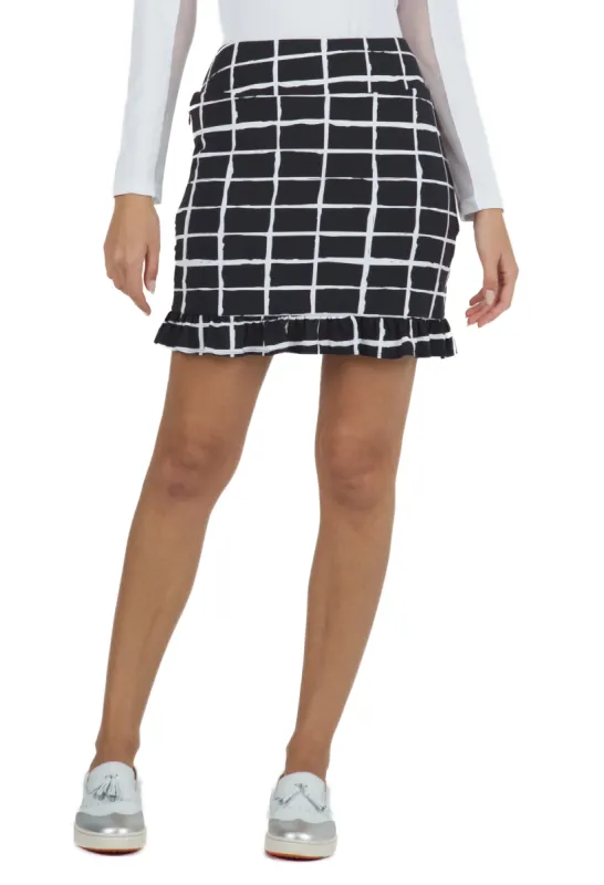 Cordova Print Ruffle Trim Skort sold by IBKUL