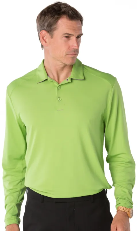 Solid Long Sleeve Polo - 91000 (Regular Fit) sold by IBKUL