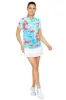 Pascha Print Short Sleeve Mock Neck - 17647 sold by IBKUL