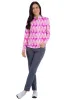 Monica Print Long Sleeve Mock Neck Top – 10411 sold by IBKUL