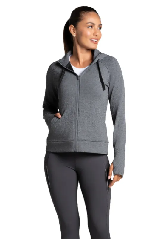 Solid Popcorn Stitch Zip Hoody Jacket sold by IBKUL