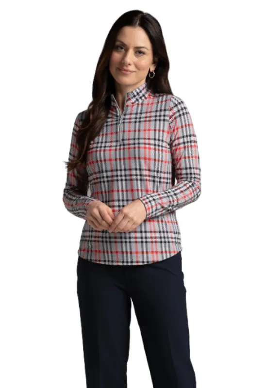 Judith Print Long Sleeve Mock Neck Top sold by IBKUL