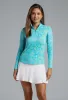 Colette Print Long Sleeve Mock Neck Top sold by IBKUL
