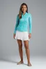 Colette Print Long Sleeve Mock Neck Top sold by IBKUL