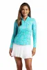 Colette Print Long Sleeve Mock Neck Top sold by IBKUL