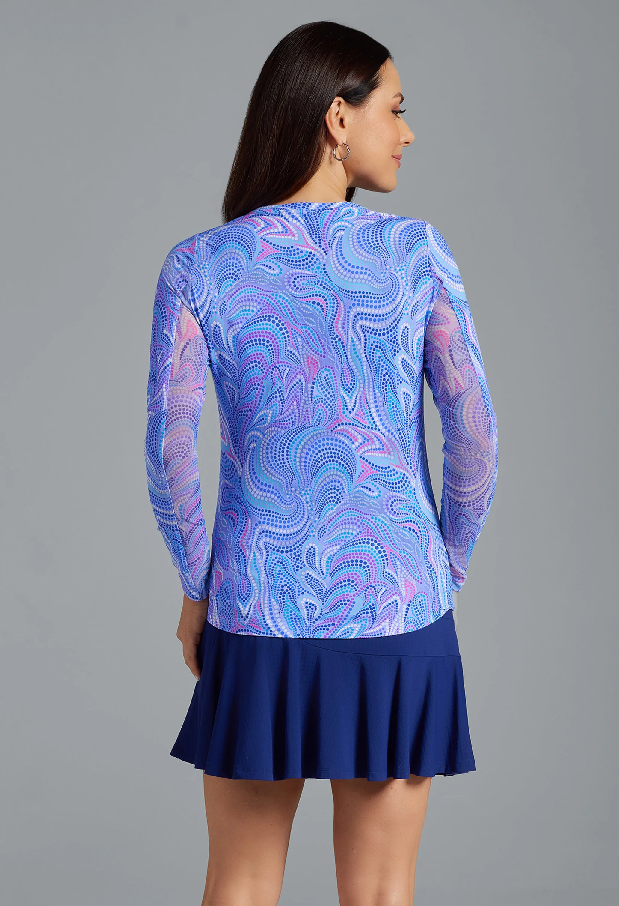 Rebecca Print Long Sleeve Crew Neck sold by IBKUL product image thumbnail 4
