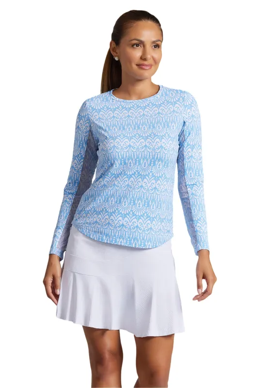 Barbara Print Long Sleeve Crew Neck sold by IBKUL