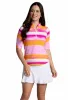 Amy Print Ruched Elbow Length Sleeve Top sold by IBKUL