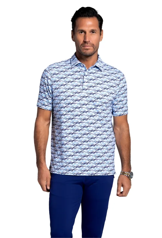 Current Print Short Sleeve Polo (Modern Fit) sold by IBKUL