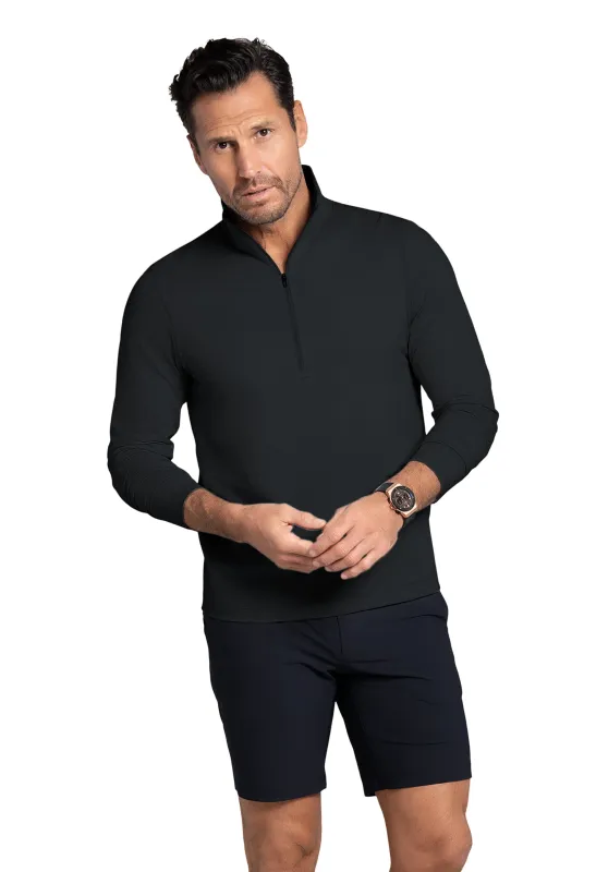 Men's IBKomfortable Zip Mock Pullover sold by IBKUL