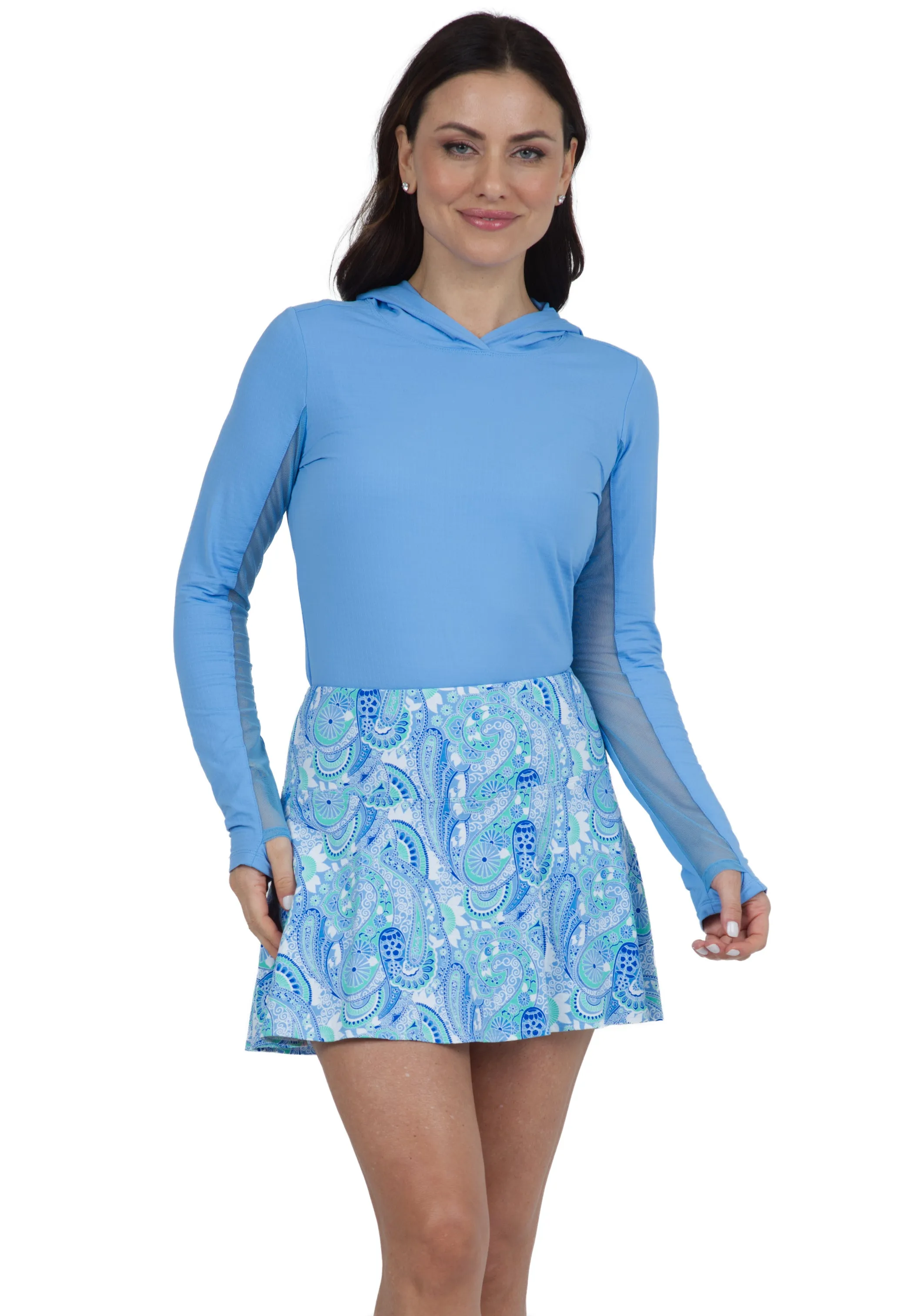 Gloria Print Swing Skort sold by IBKUL