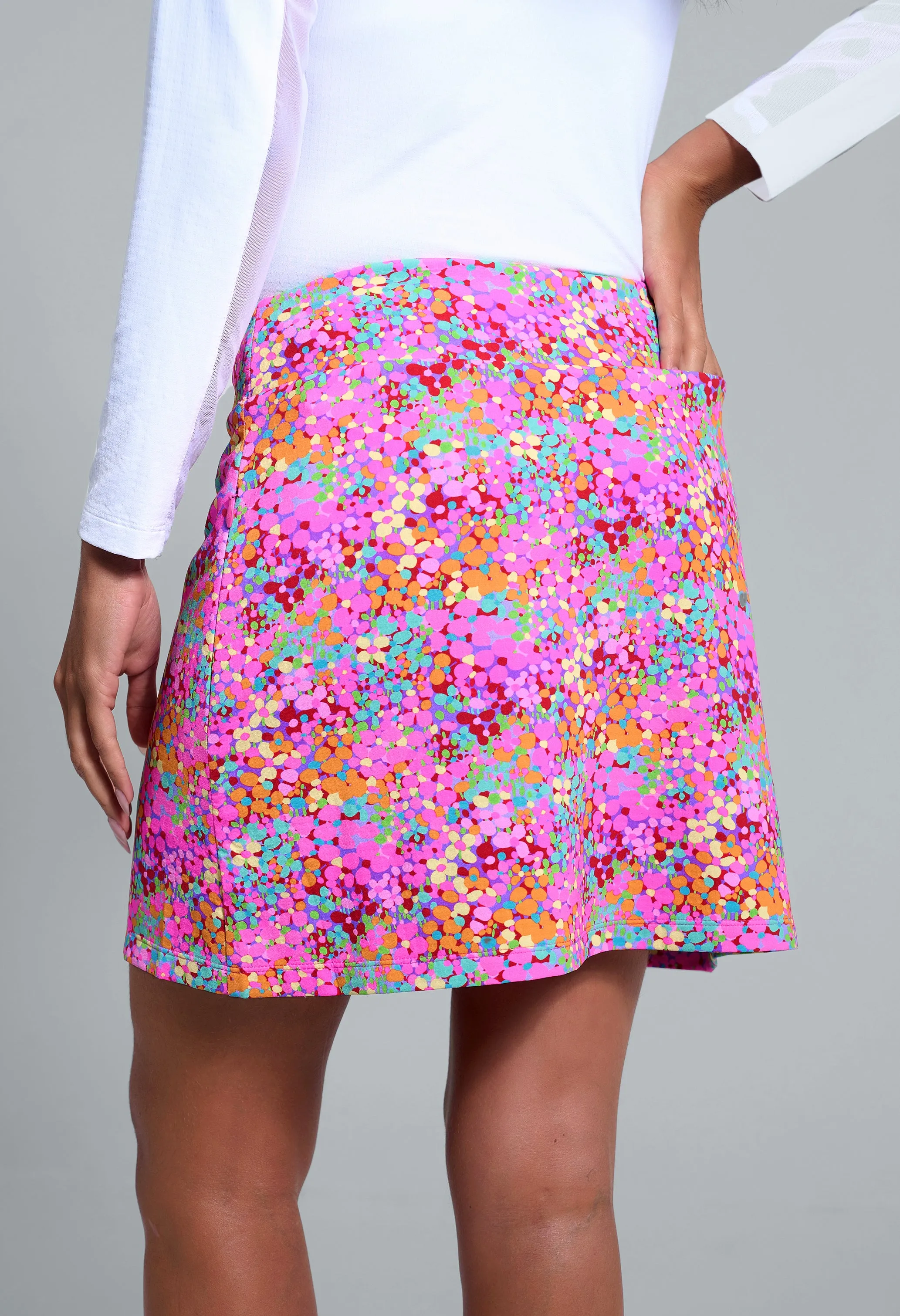 Allana Print Faux Wrap Skort sold by IBKUL product image thumbnail 5