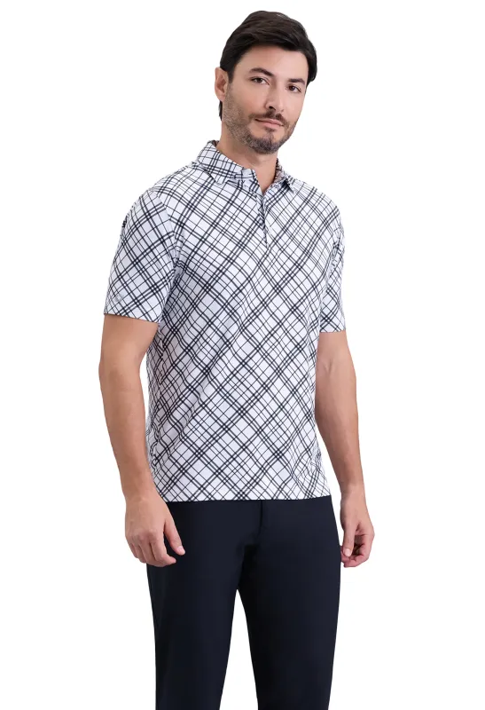 Tony Print Short Sleeve Polo (Modern Fit) sold by IBKUL