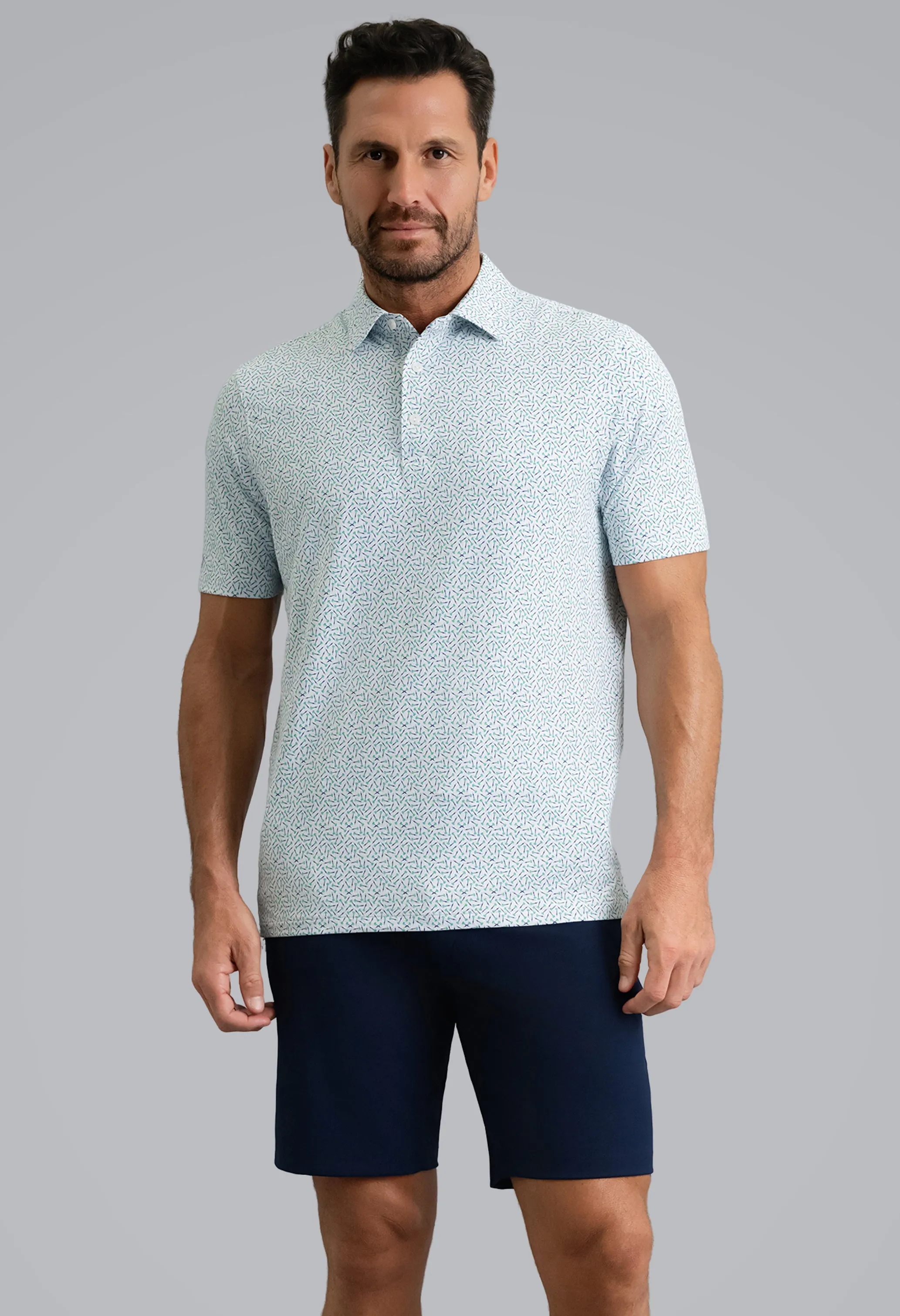 Throwing Darts Short Sleeve Polo sold by IBKUL product image thumbnail 2