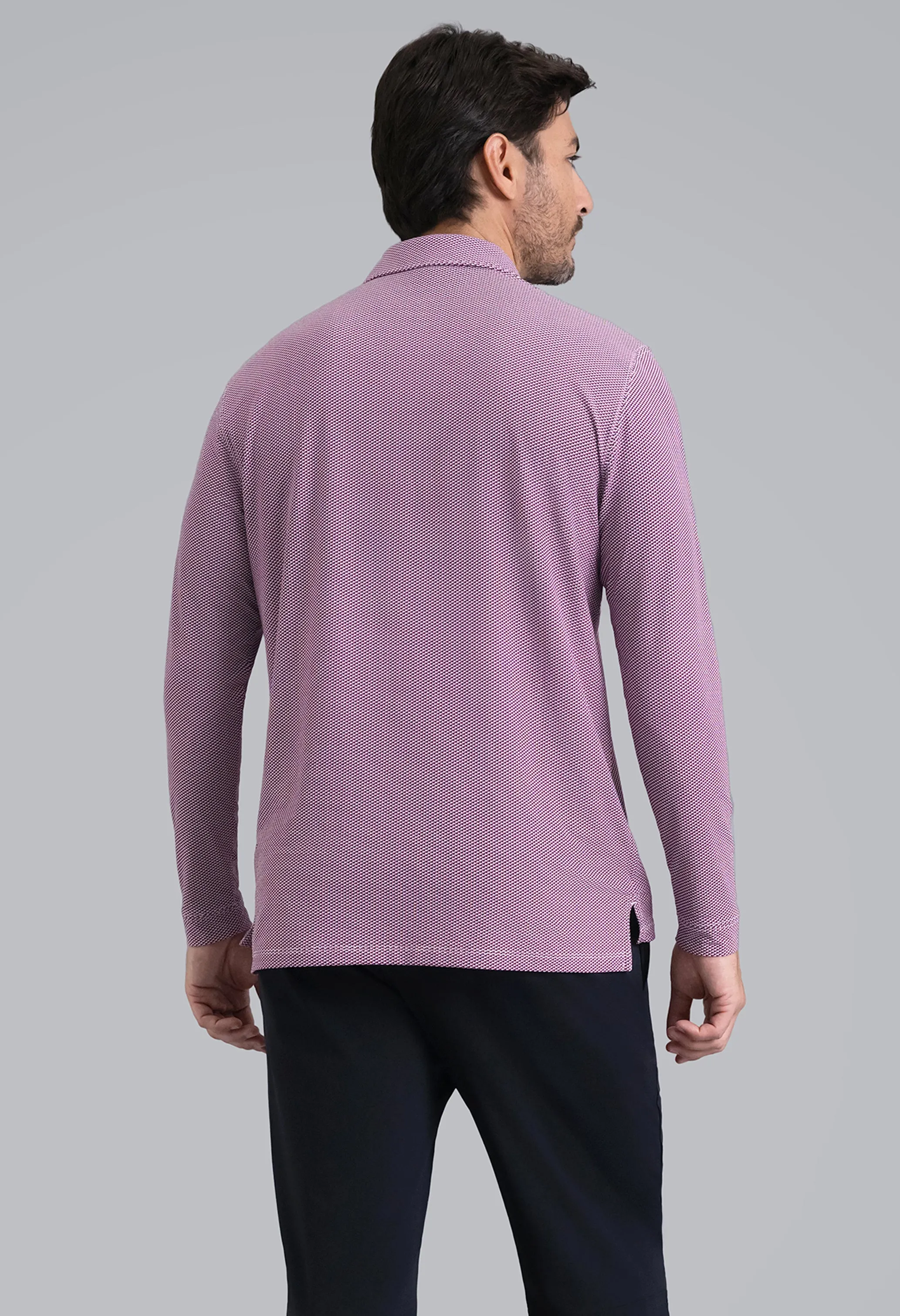 Cube Art Long Sleeve Polo sold by IBKUL product image thumbnail 3