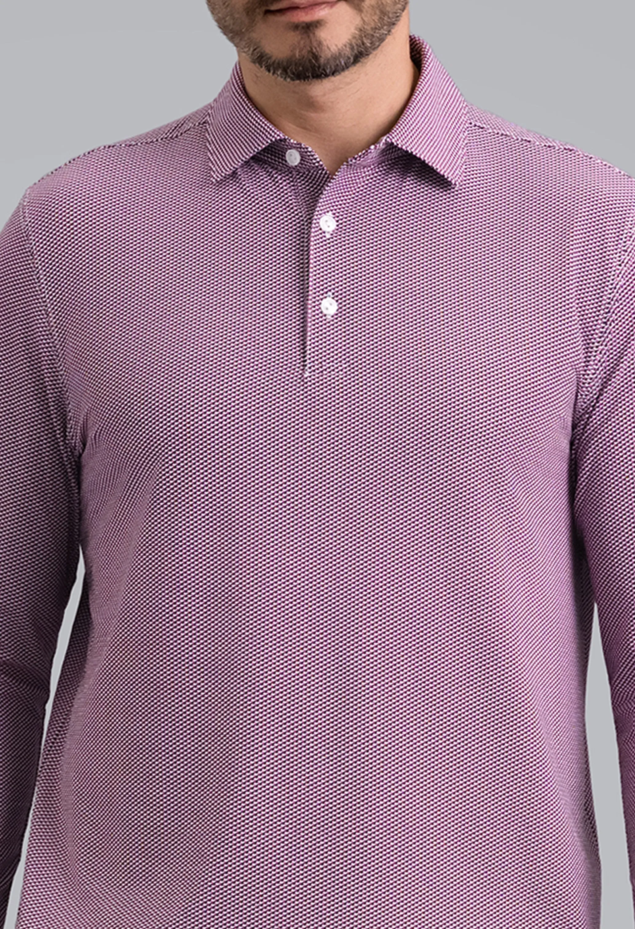 Cube Art Long Sleeve Polo sold by IBKUL product image thumbnail 5