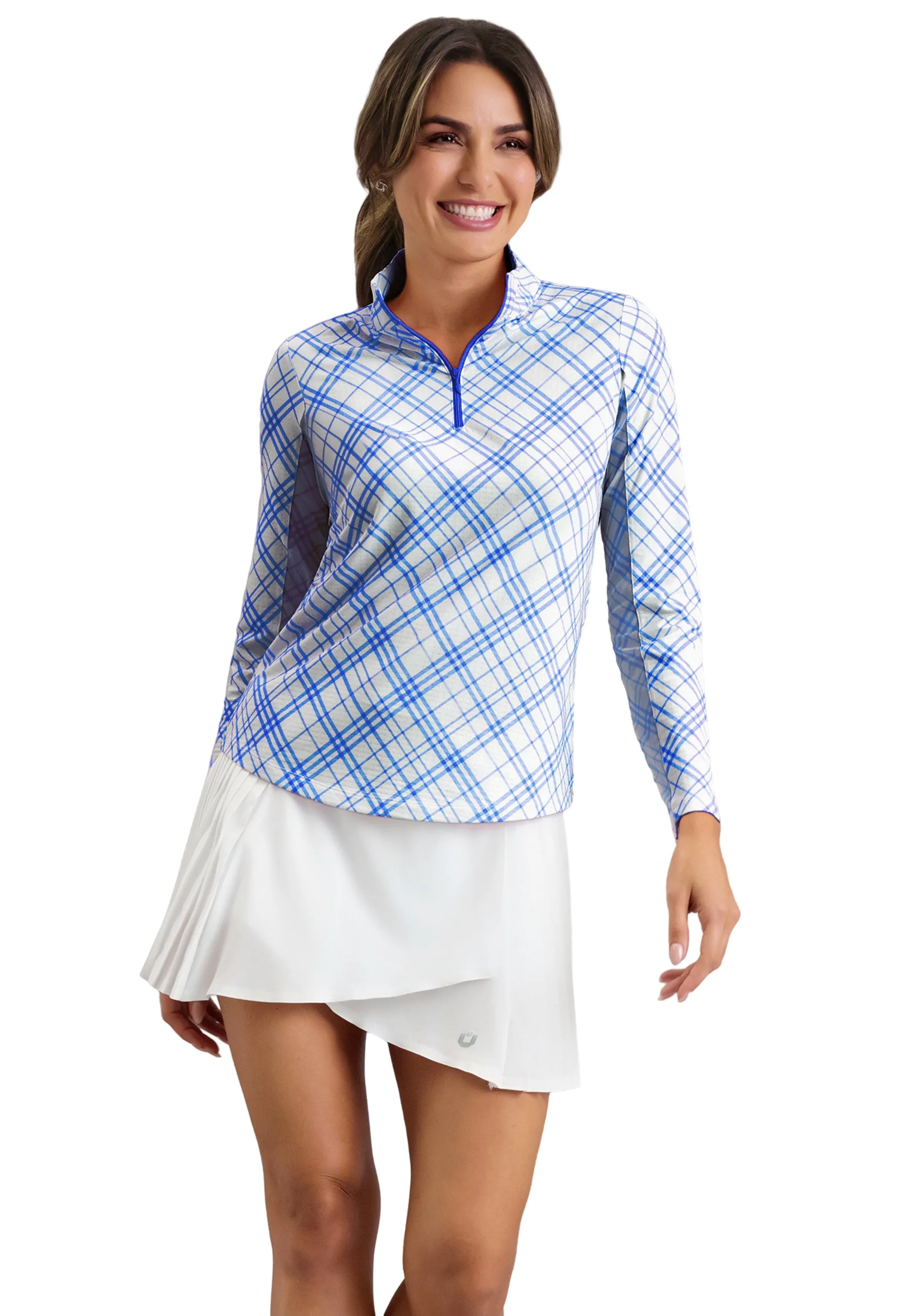 Tony Print Long Sleeve Mock Neck Top sold by IBKUL