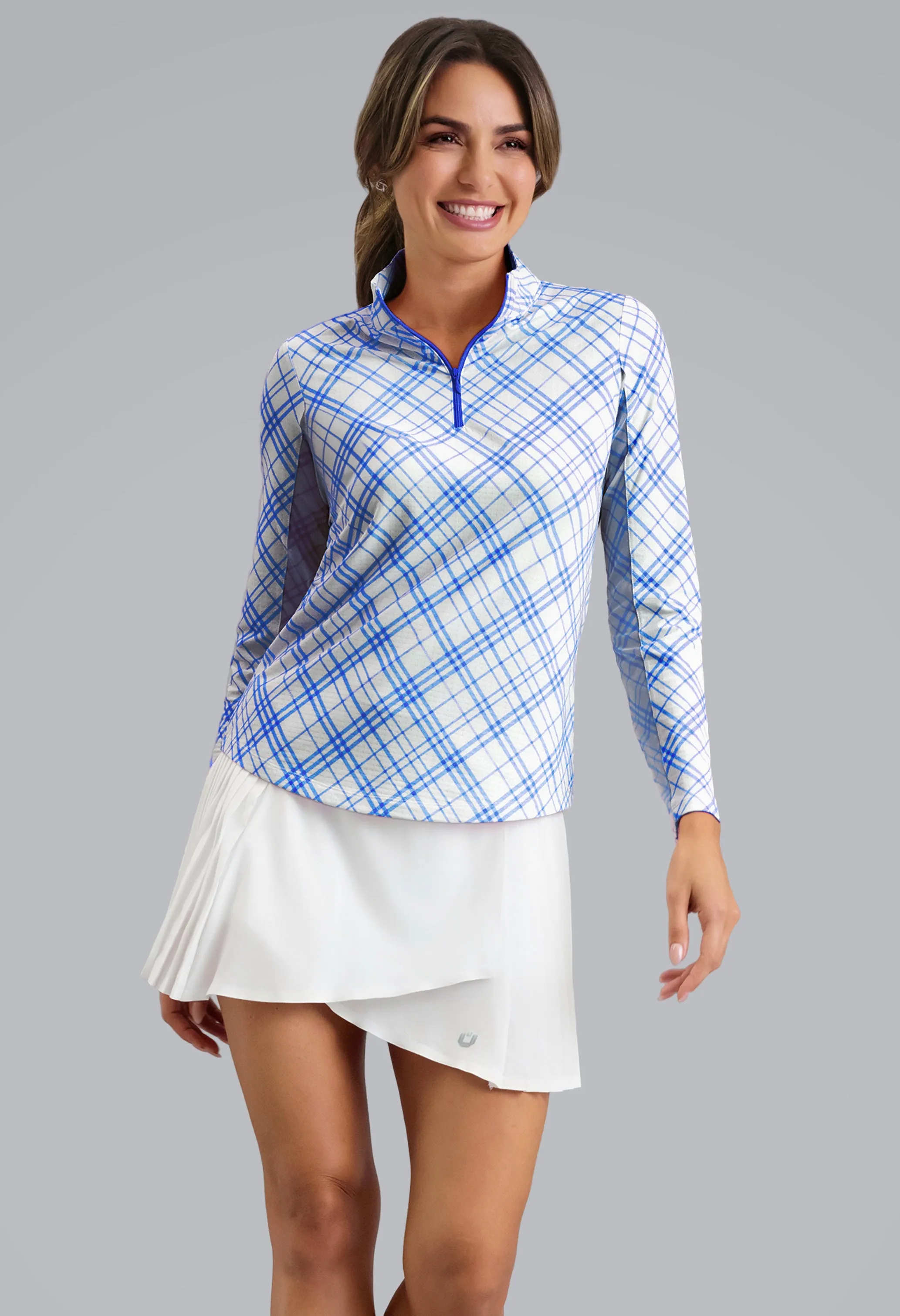 Tony Print Long Sleeve Mock Neck Top sold by IBKUL product image thumbnail 2