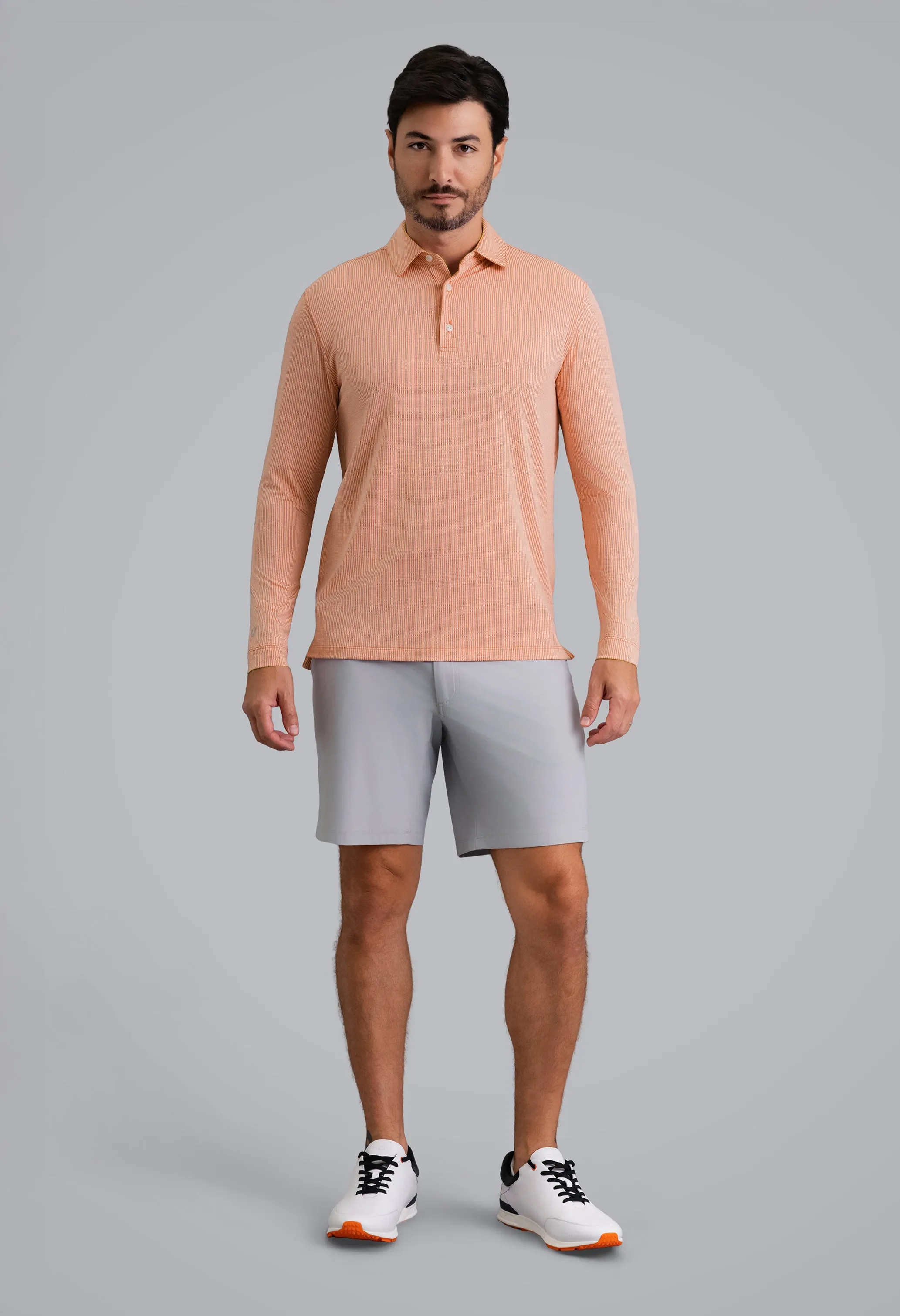Combo Stitch Long Sleeve Polo sold by IBKUL product image thumbnail 4