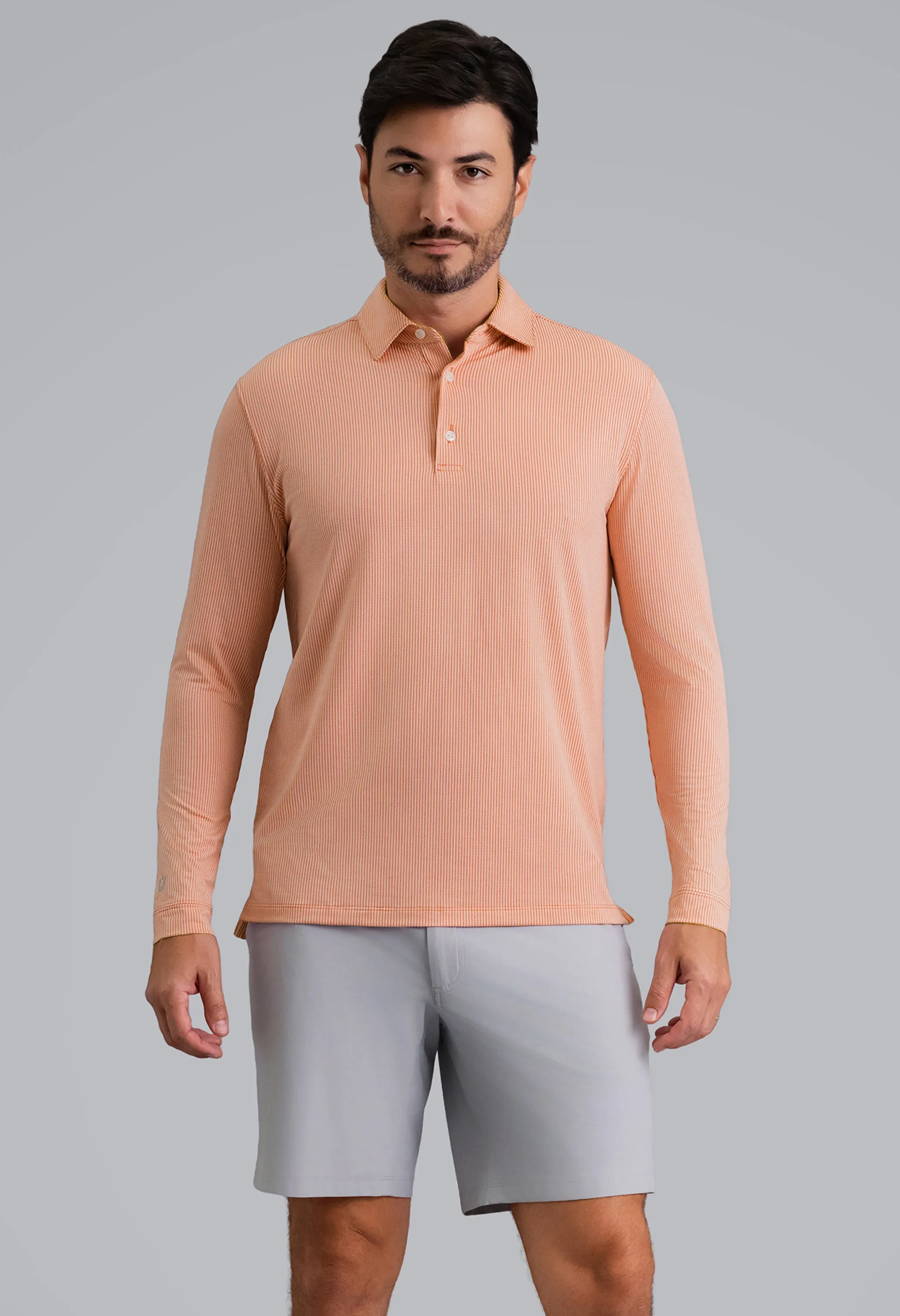 Combo Stitch Long Sleeve Polo sold by IBKUL product image thumbnail 2
