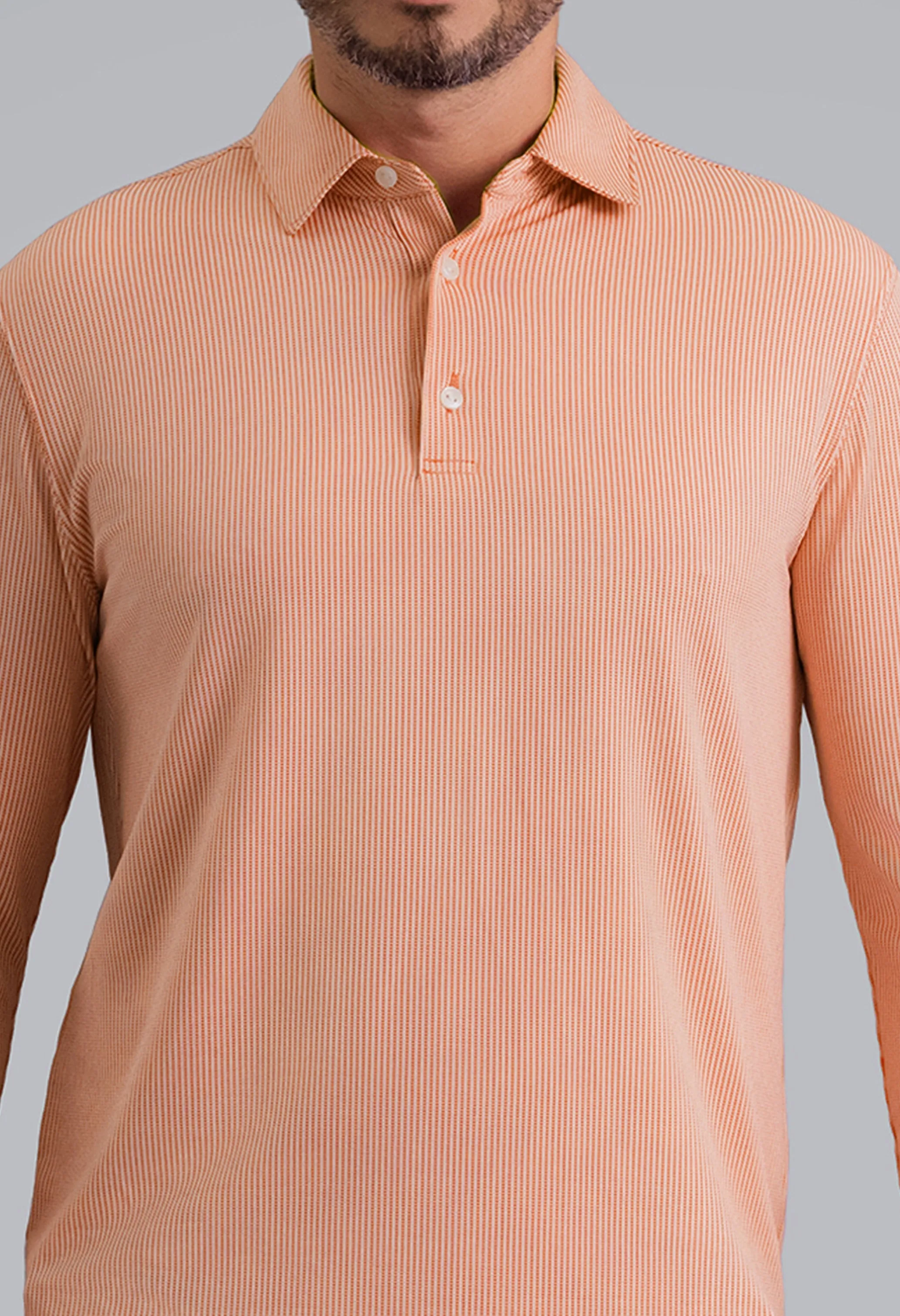 Combo Stitch Long Sleeve Polo sold by IBKUL product image thumbnail 5