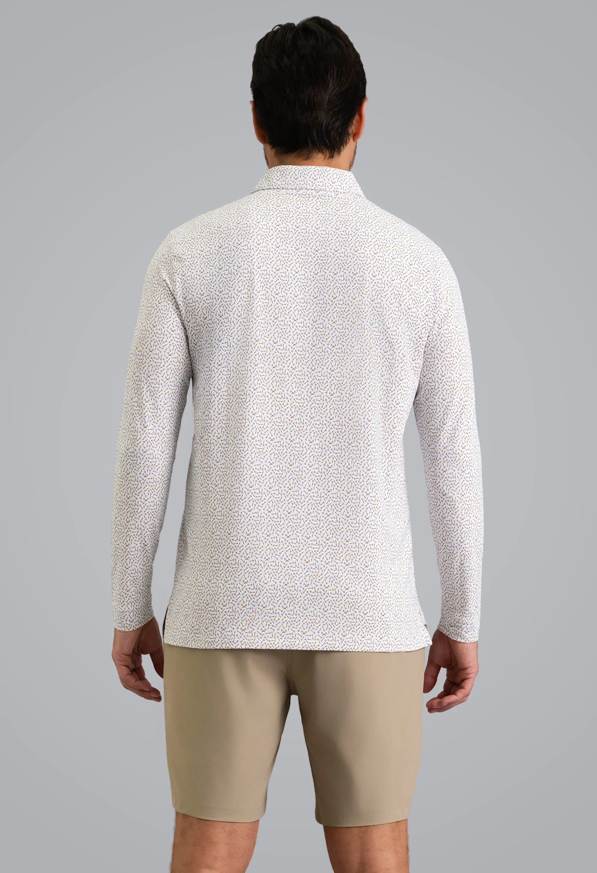 Throwing Darts Long Sleeve Polo sold by IBKUL product image thumbnail 3