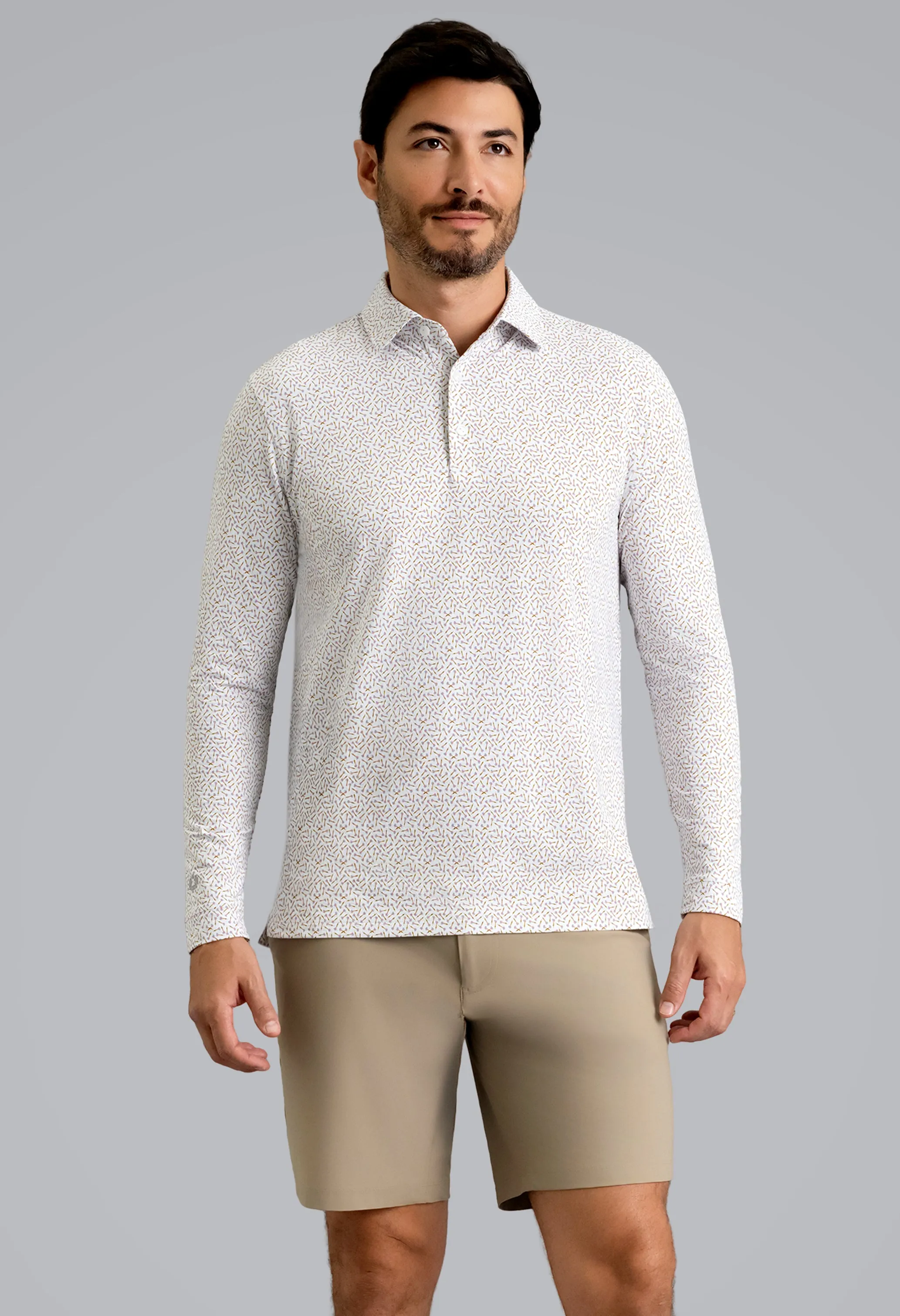 Throwing Darts Long Sleeve Polo sold by IBKUL product image thumbnail 2