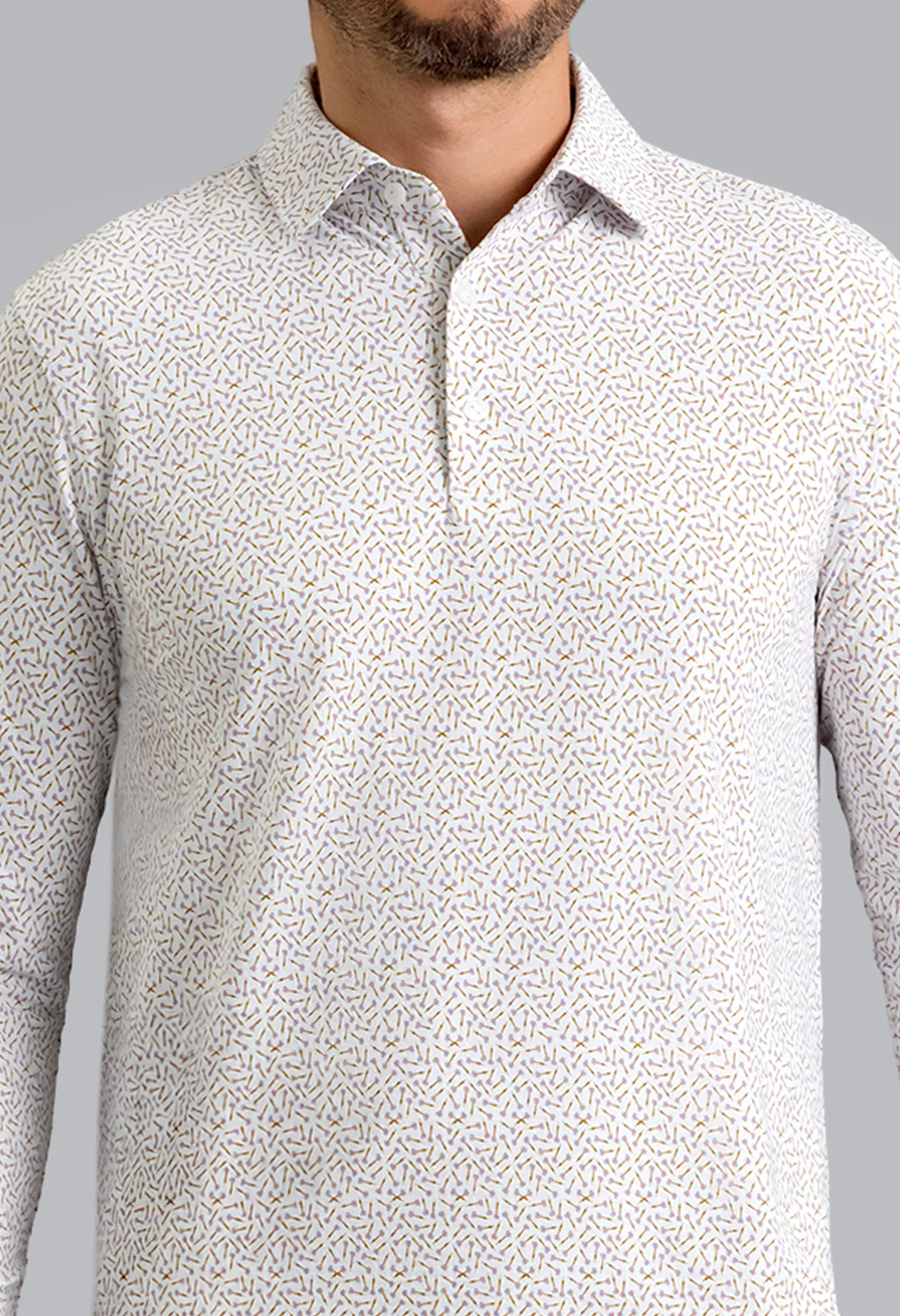 Throwing Darts Long Sleeve Polo sold by IBKUL product image thumbnail 5