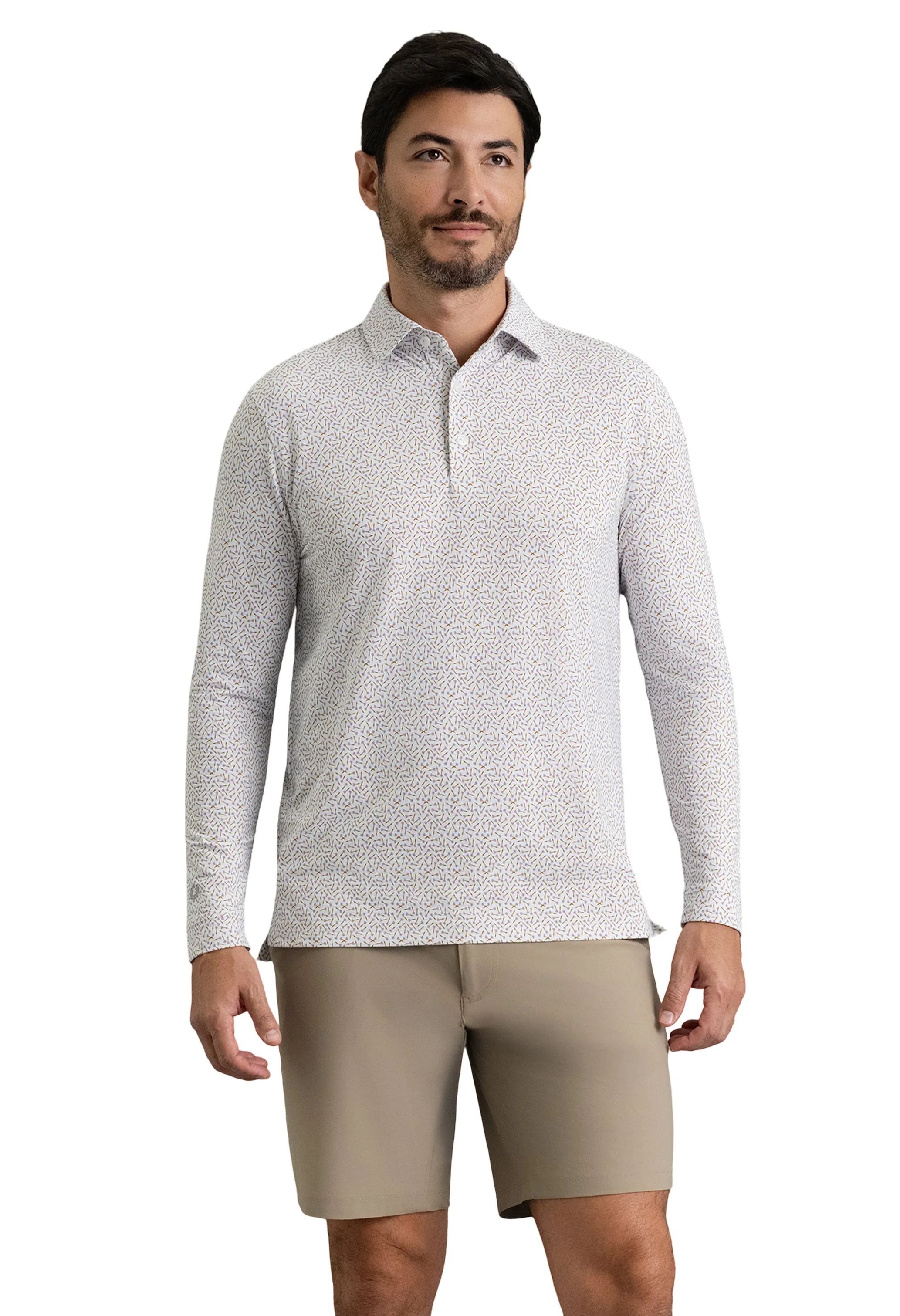 Throwing Darts Long Sleeve Polo sold by IBKUL