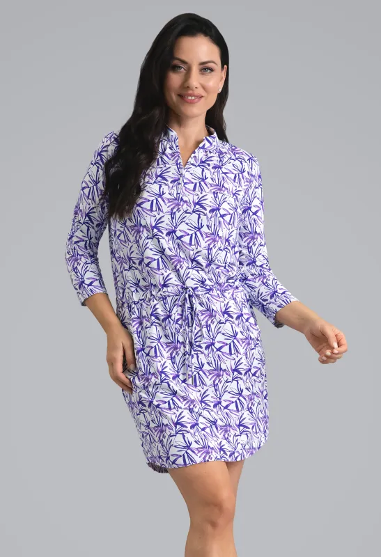 Norma 3/4 Sleeve Drawstring Dress made by IBKUL