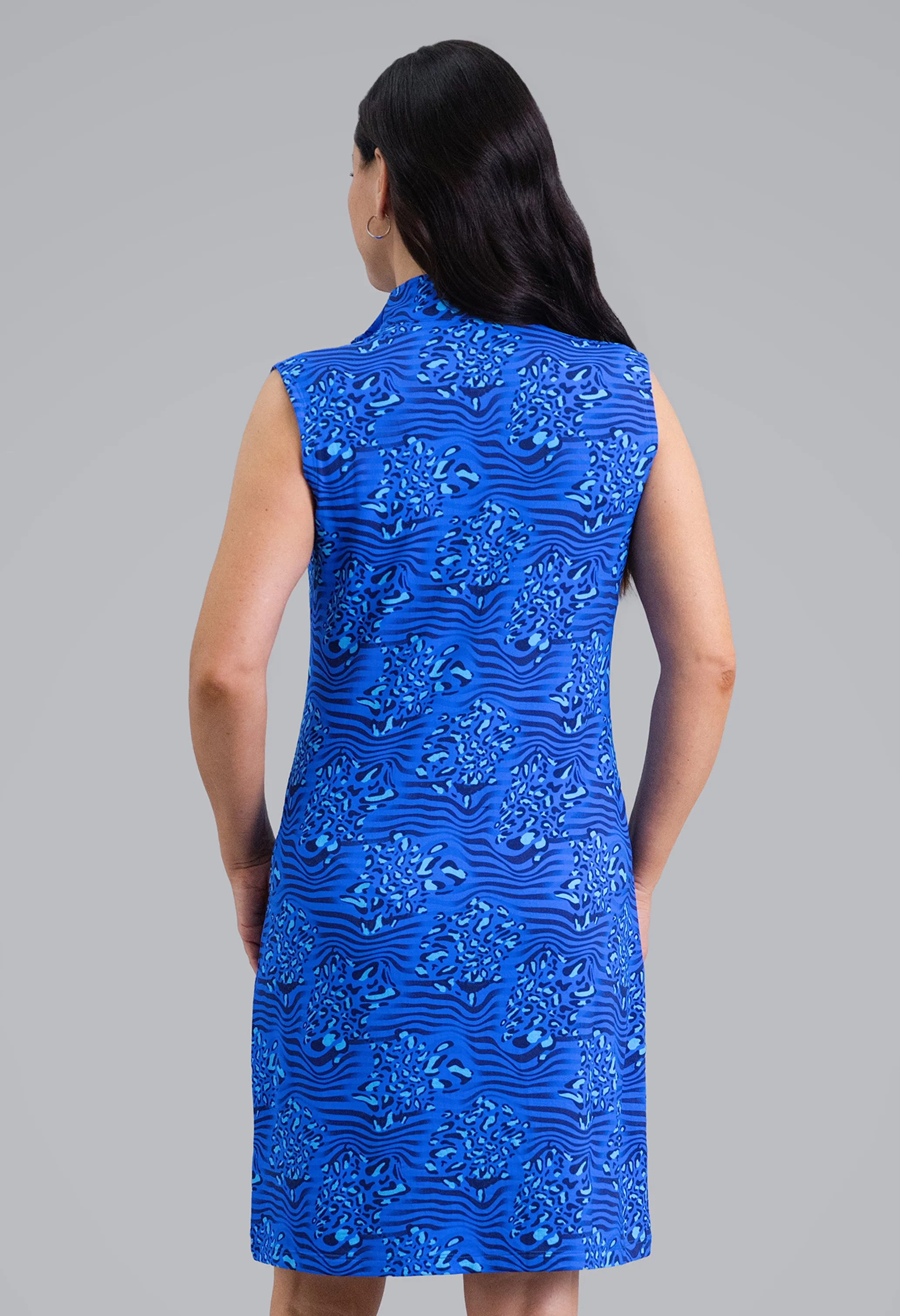 Yun Sleeveless Mock Neck Dress sold by IBKUL product image thumbnail 5