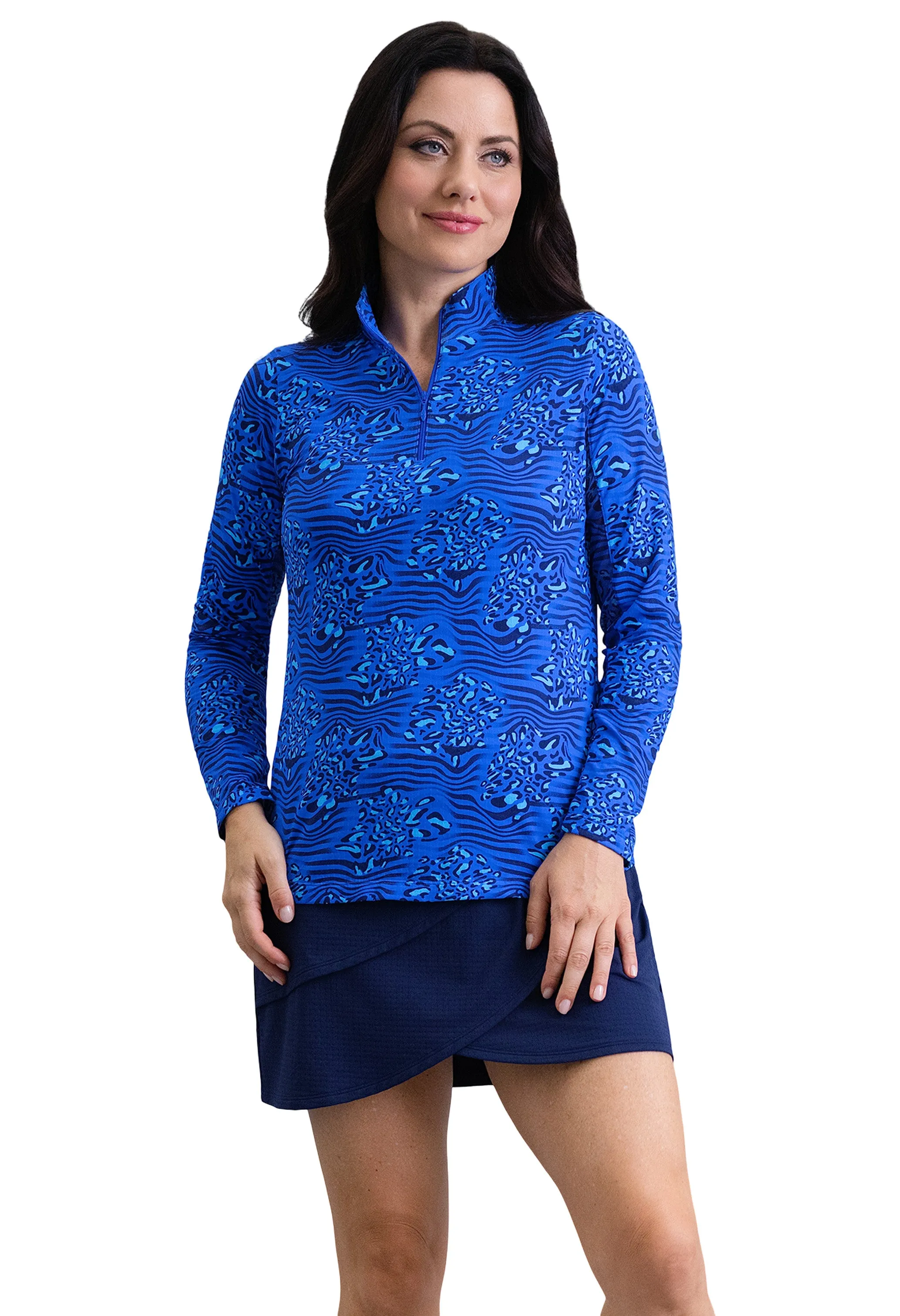 Yun Long Sleeve Mock Neck Top sold by IBKUL product image thumbnail 4
