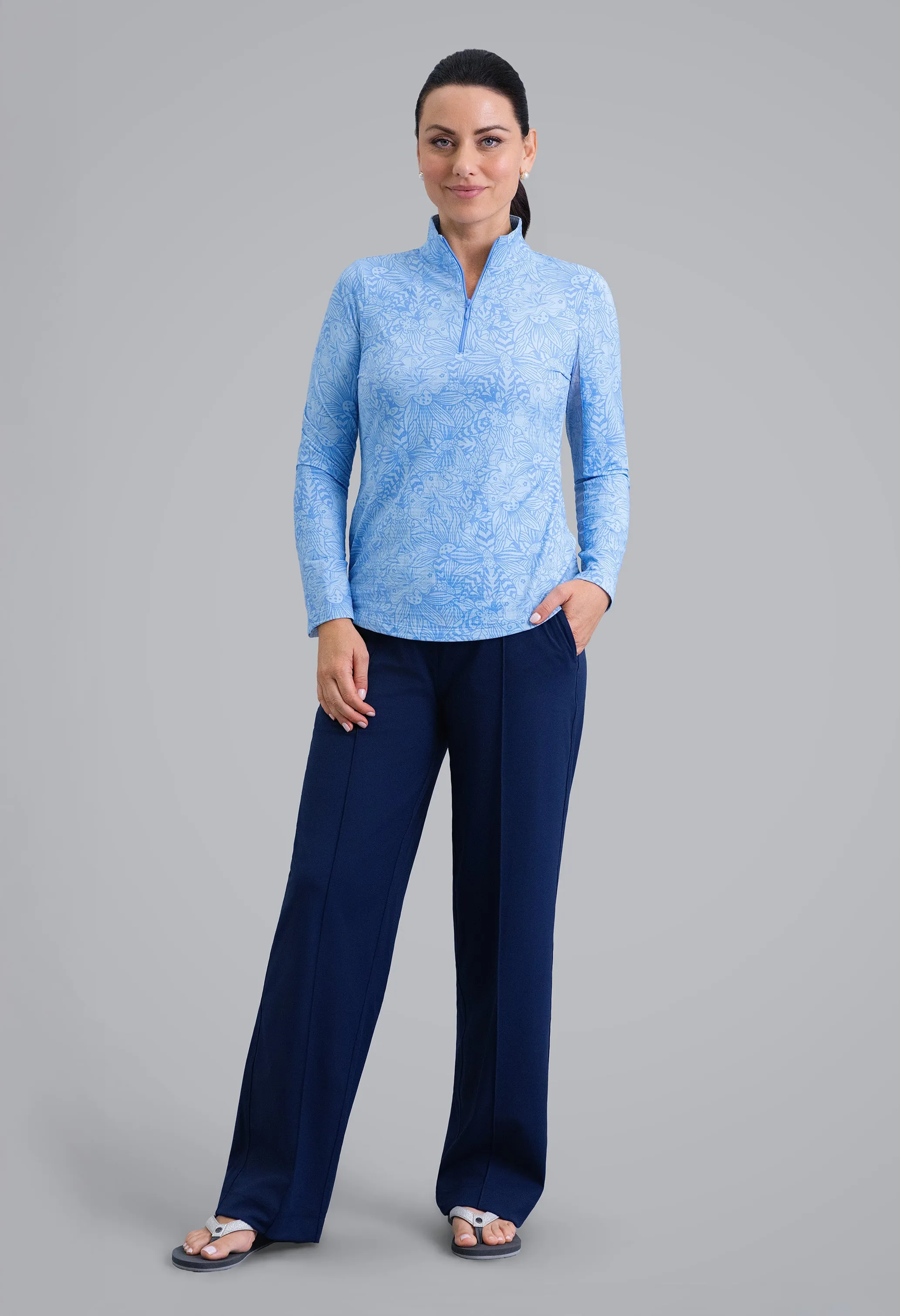Annie Long Sleeve Mock Neck Top sold by IBKUL product image thumbnail 3