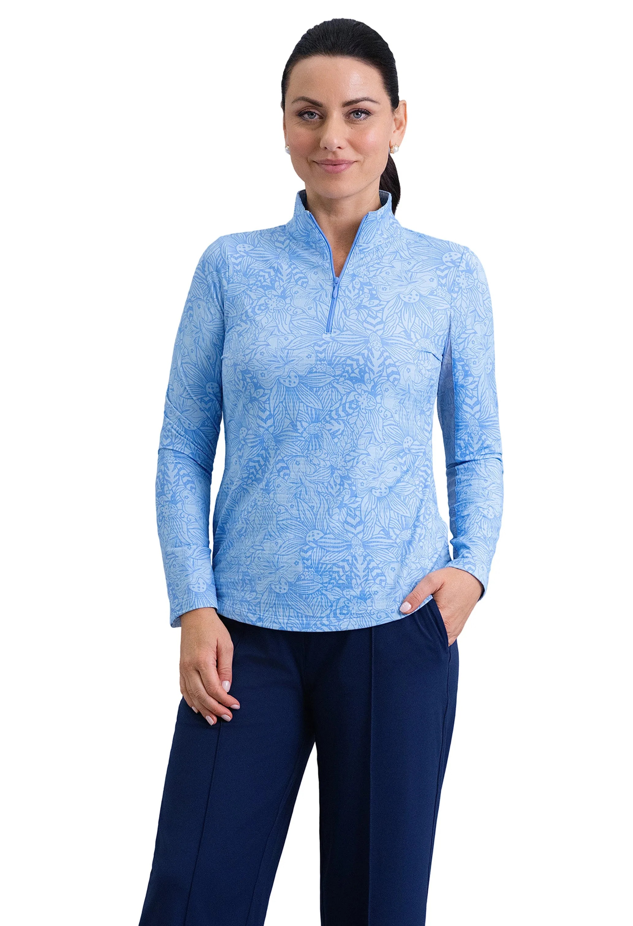 Annie Long Sleeve Mock Neck Top sold by IBKUL product image thumbnail 4