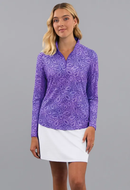 Gladis Long Sleeve Mock Neck Top made by IBKUL