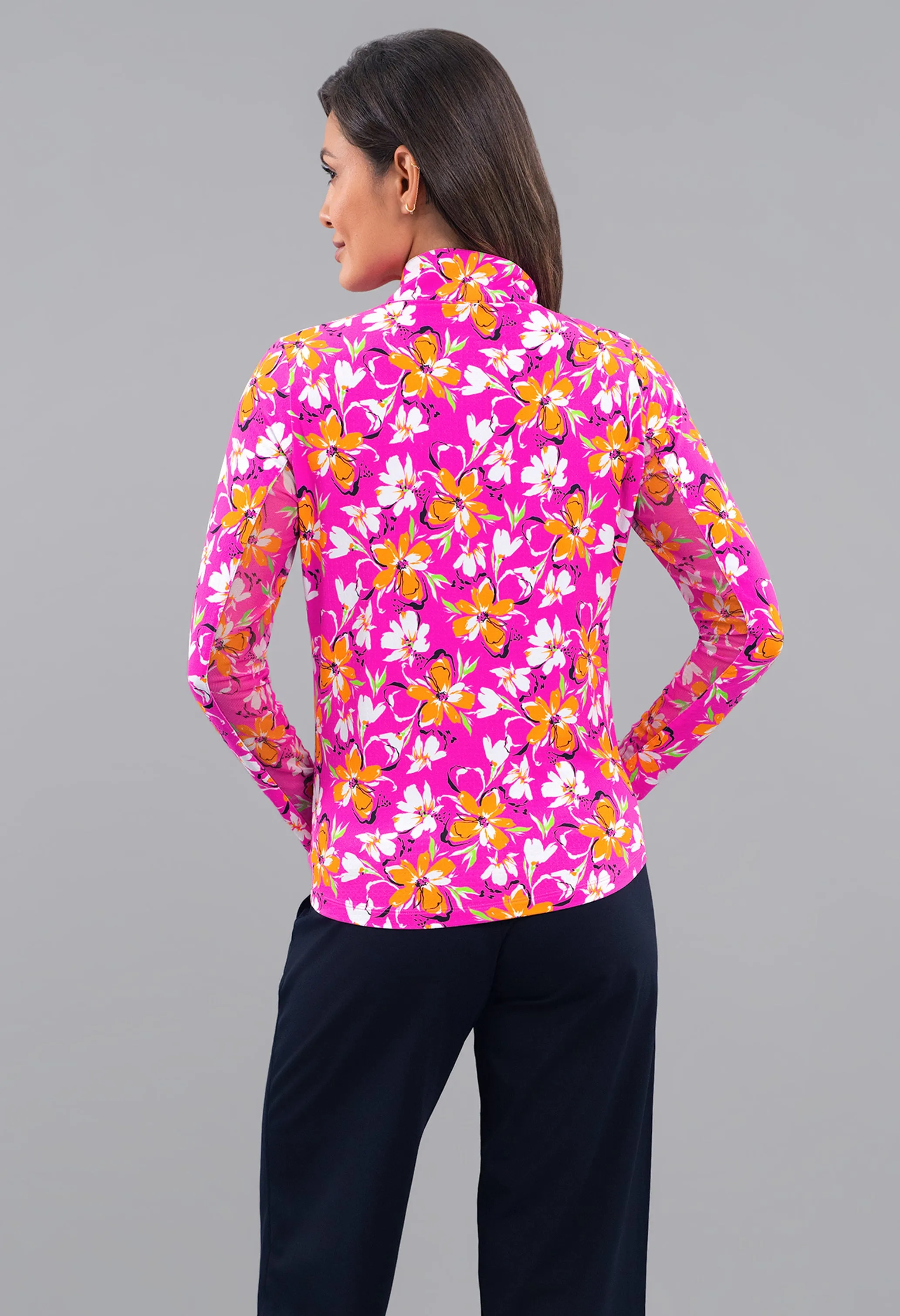 Eleanor Long Sleeve Mock Neck Top sold by IBKUL product image thumbnail 3