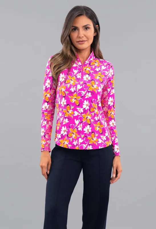 Eleanor Long Sleeve Mock Neck Top made by IBKUL