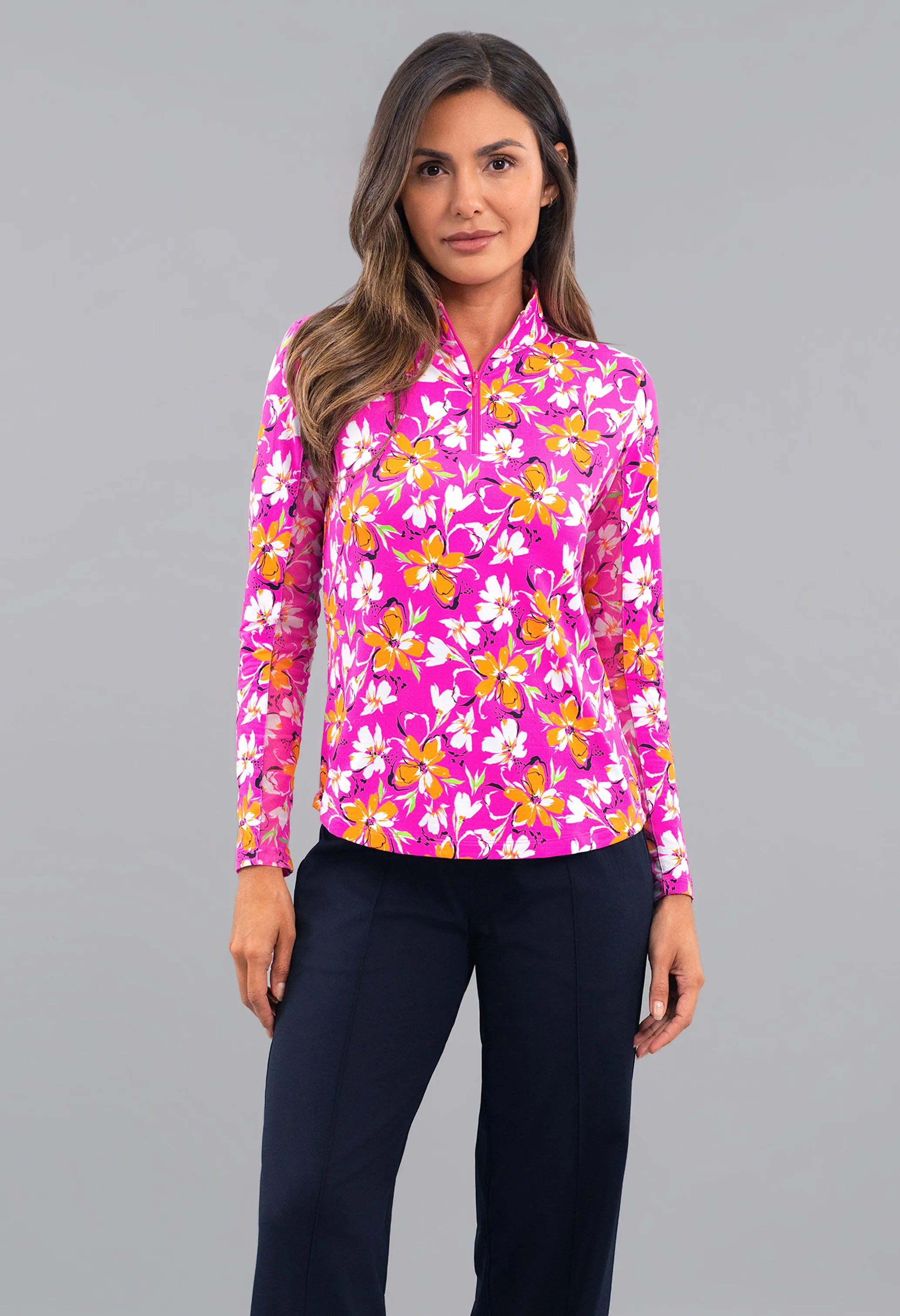 Eleanor Long Sleeve Mock Neck Top sold by IBKUL