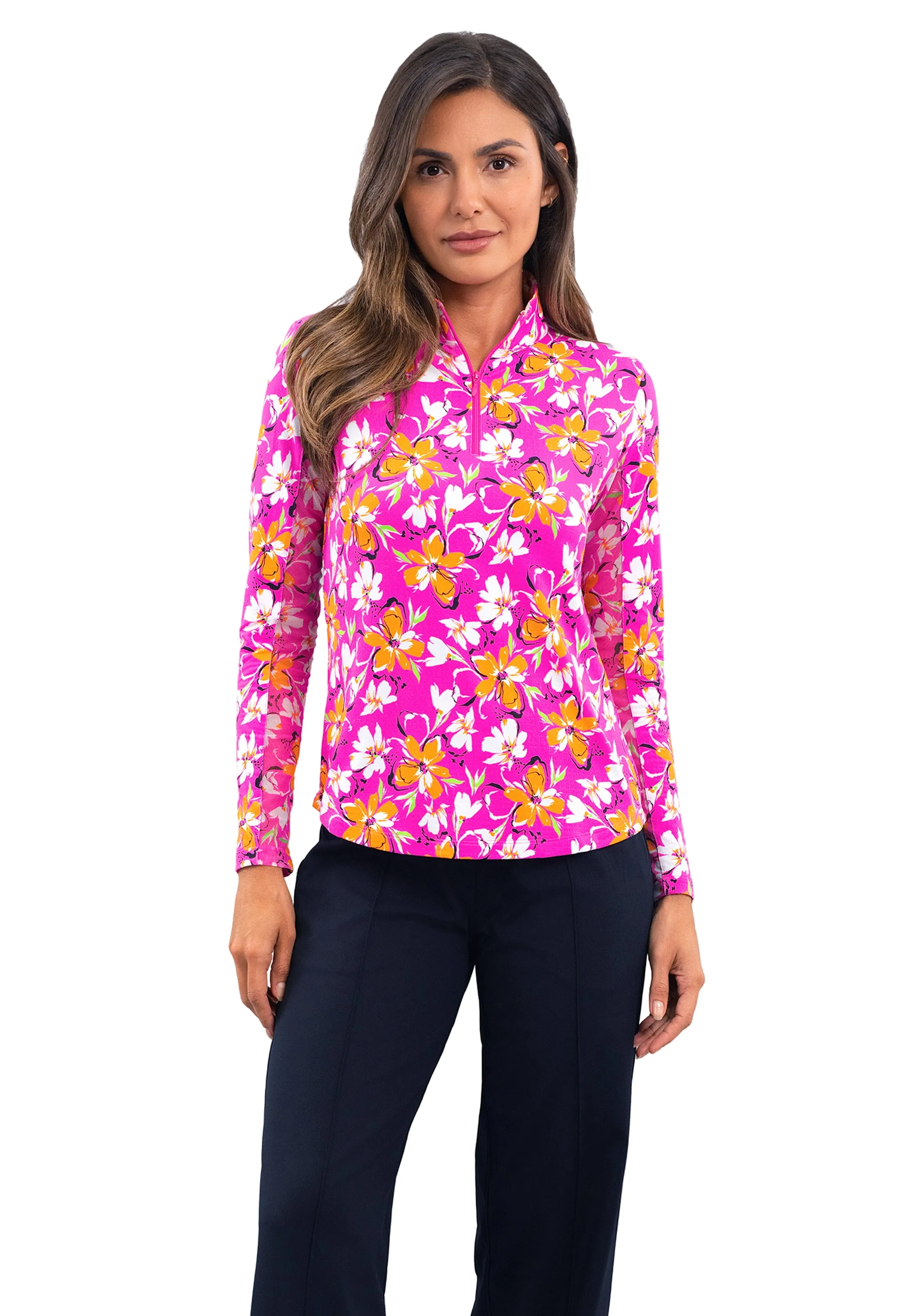 Eleanor Long Sleeve Mock Neck Top sold by IBKUL product image thumbnail 4