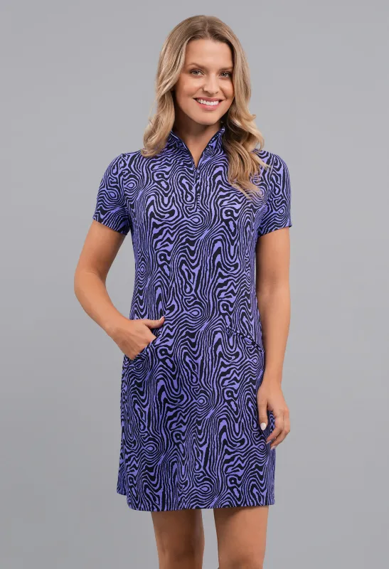 Courtney Short Sleeve Mock Dress made by IBKUL
