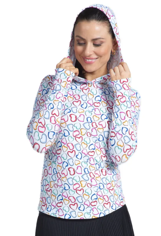 Amara Print Long Sleeve Hoody – 16384 sold by IBKUL