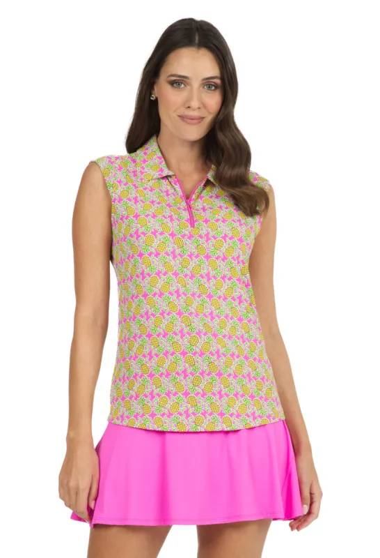 Chantal Print Sleeveless Polo – 14540 sold by IBKUL