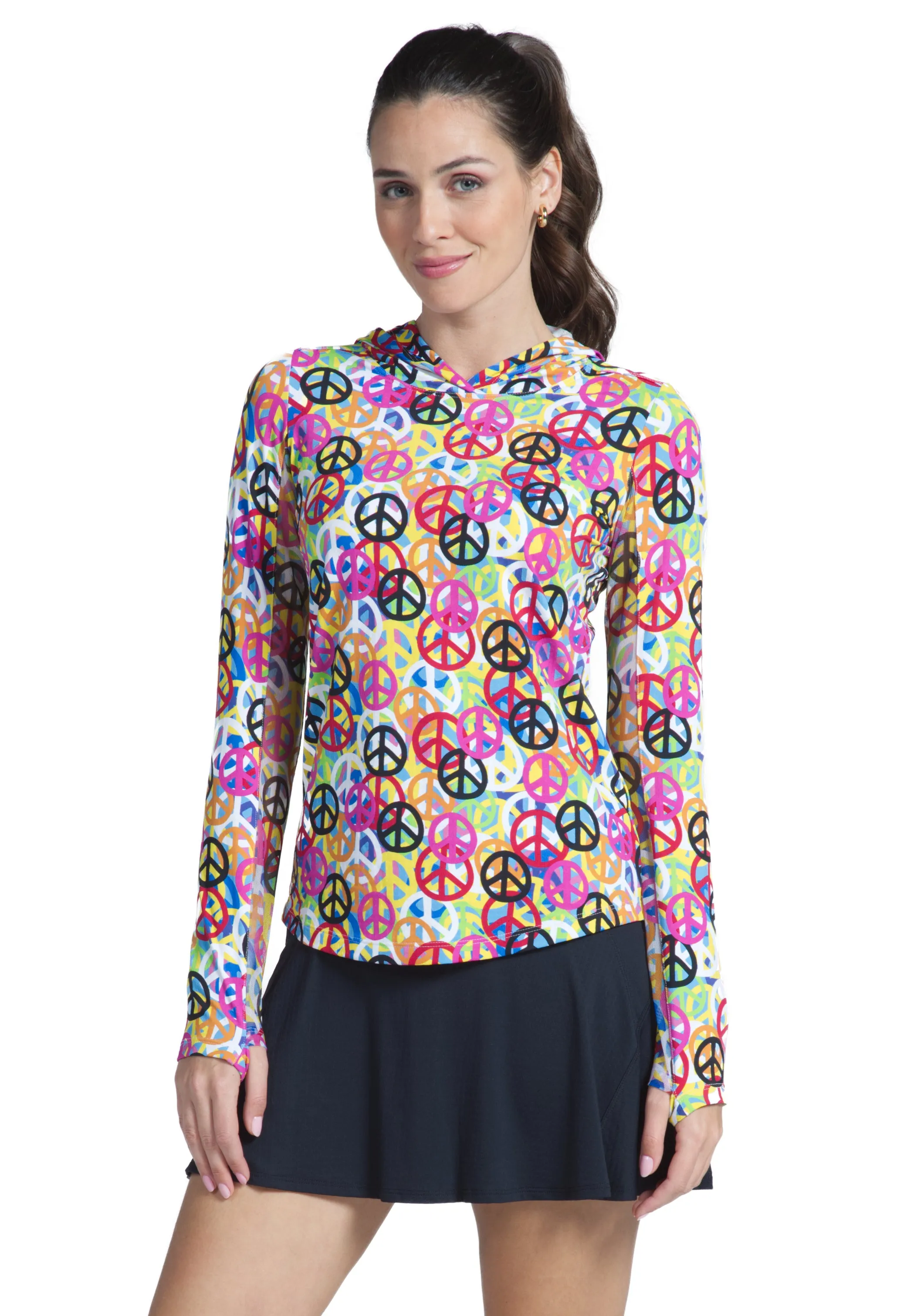 Lennox Print Long Sleeve Hoody – 16381 sold by IBKUL product image thumbnail 3