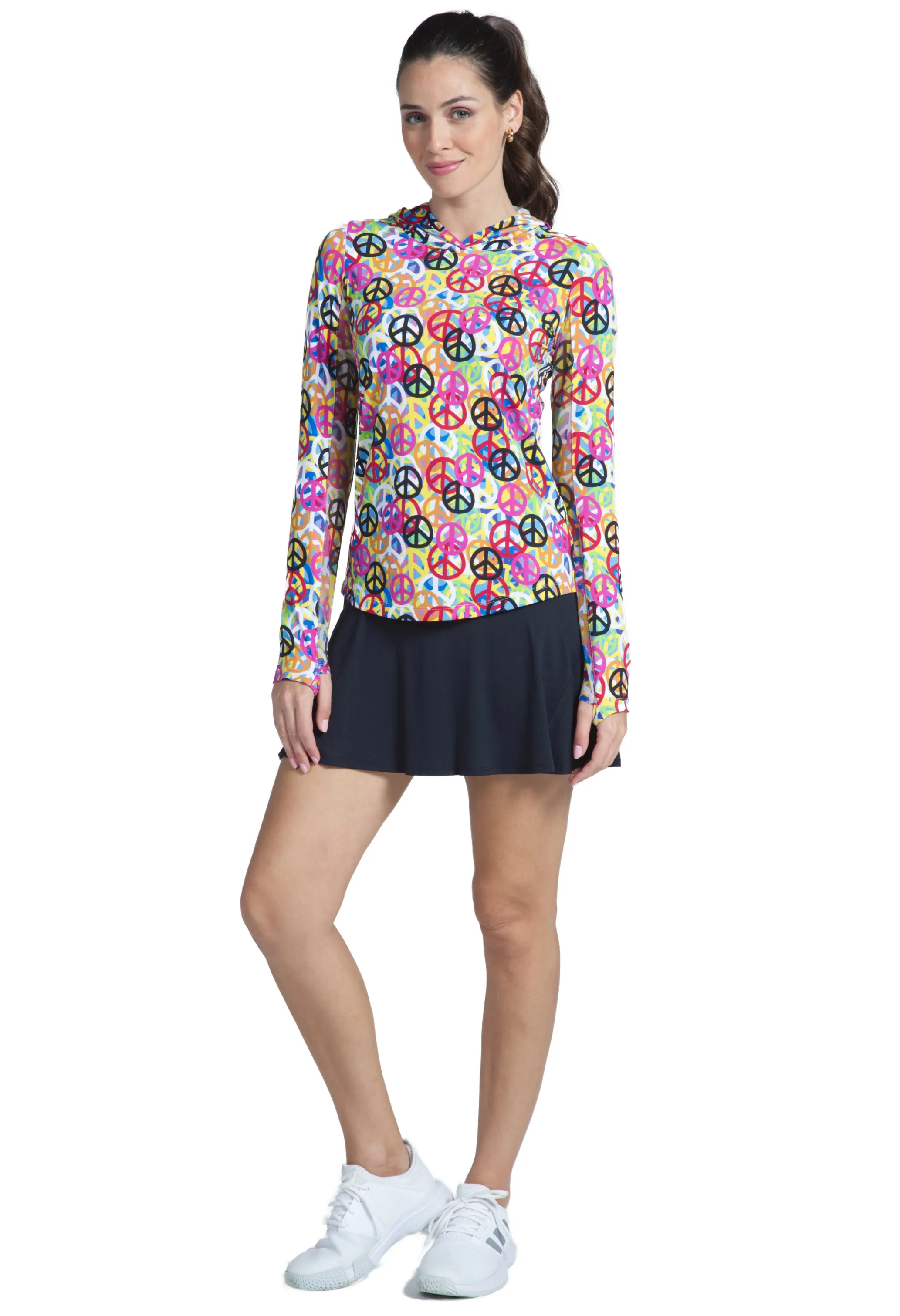Lennox Print Long Sleeve Hoody – 16381 sold by IBKUL product image thumbnail 4